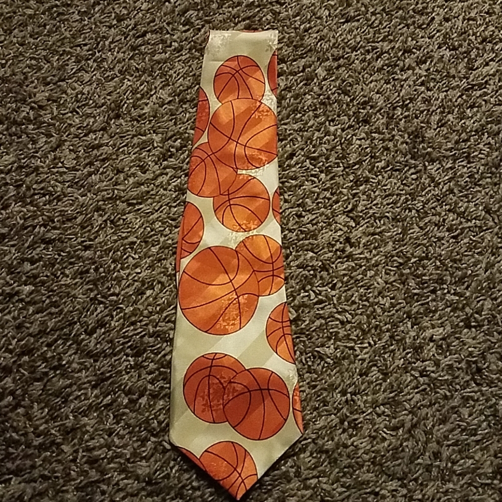 Mens basketball dress casual coach  sports necktie